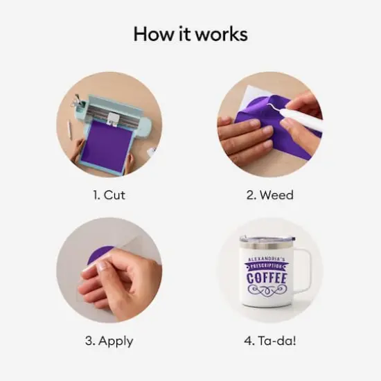 Cricut&reg; 12" x 48" Permanent Vinyl Purple {6}