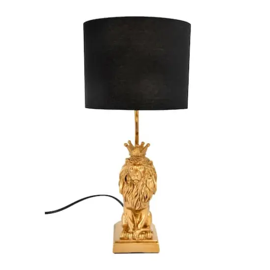 Hello Honey&reg; 20" Gold Lion Table Lamp {1}