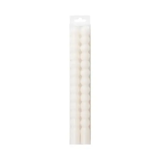 10" Unscented Bubble Taper Candles, 2ct. by Ashland&reg; Ivory {1}