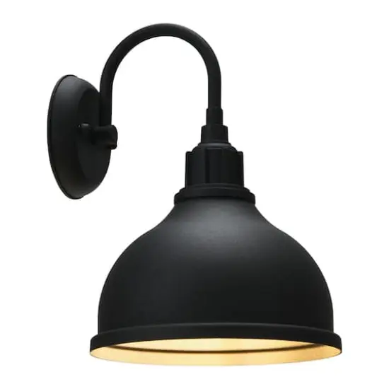 Hello Honey&reg; Robert Stevenson Lighting Landon Distressed Black Metal Outdoor Light with Shade {3}