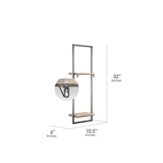 Rustic Hanging Shelves Rack {8}