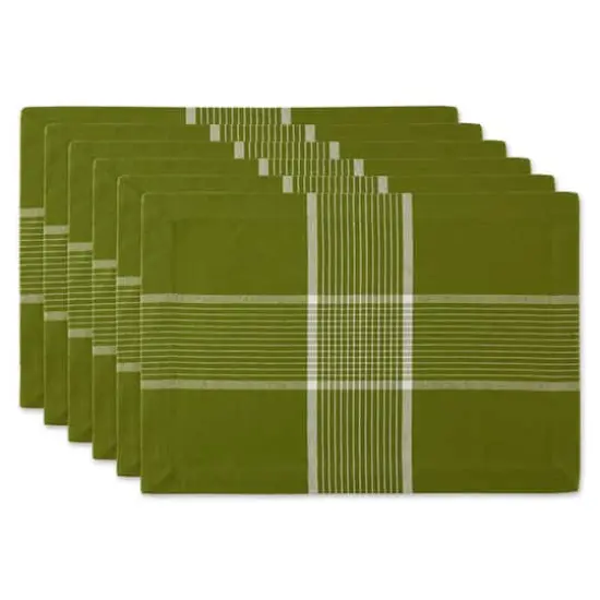 DII&reg; Fiesta Green Check Placemat, 6ct. {1}