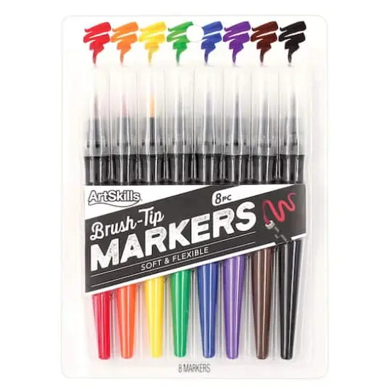 ArtSkills&reg; Brush Tip Markers, 8ct. {1}
