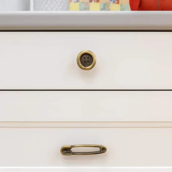 Dritz&reg; Antique Brass Safety Pin Cabinet Pull {3}