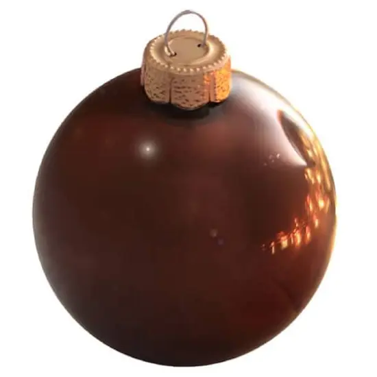 Whitehurst 40 Pack 1.5" Pearl Glass Ball Ornaments Chocolate {1}
