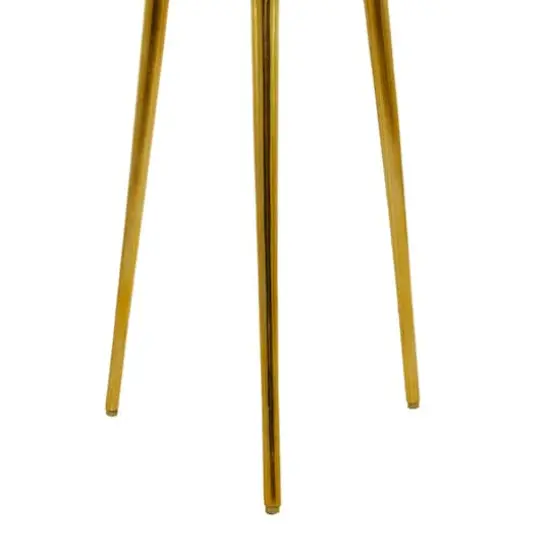 White Aluminum Glam Accent Table, 19" x 20" x 23" {4}