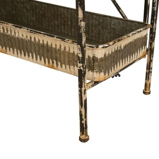 Glitzhome&reg; 68" Farmhouse Metal Planter Stand {4}