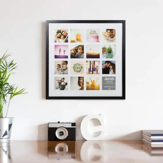 16 Opening 4" x 4" Black Collage Frame with Mat by Studio D&eacute;cor&reg; {5}