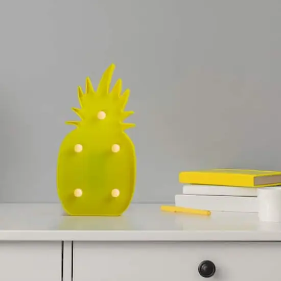 9.75" Yellow Pineapple LED Marquee Wall D&eacute;cor {3}