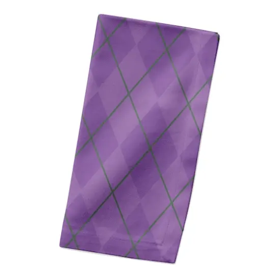 Simple Purple Argyle Mardi Gras Napkin {3}