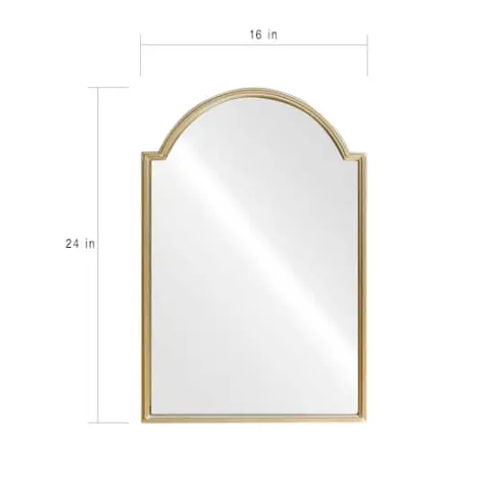 16" x 24" Scalloped Arch Wall Mirror in Gold Metal Frame by Ashland&reg; {5}