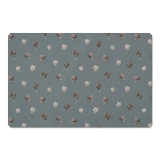 Cottage Florals Floor Mat Blue {1}