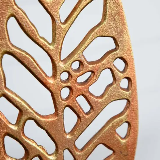 17" Copper Beech Sculpture Decorative Accent {7}