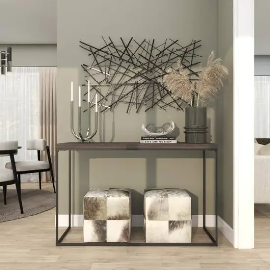 12" Gray Glass Wide Ribbed Vase with Fluted Center {17}