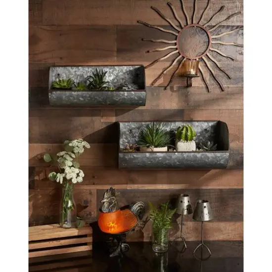 DII&reg; Galvanized Metal Farmhouse Shelves, 2ct. {5}