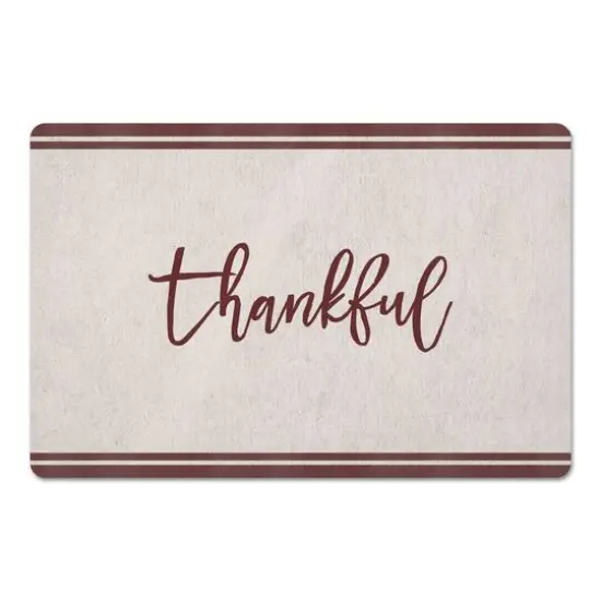 Thankful Stripes Floor Mat {1}