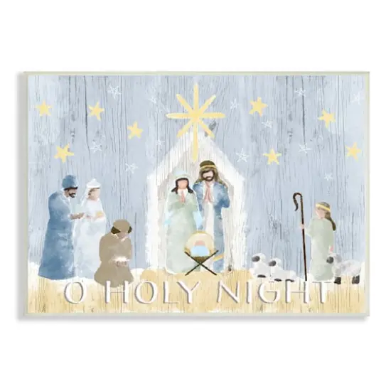 Stupell Industries Nativity Barn Stable Christmas Holiday Wall Plaque {1}
