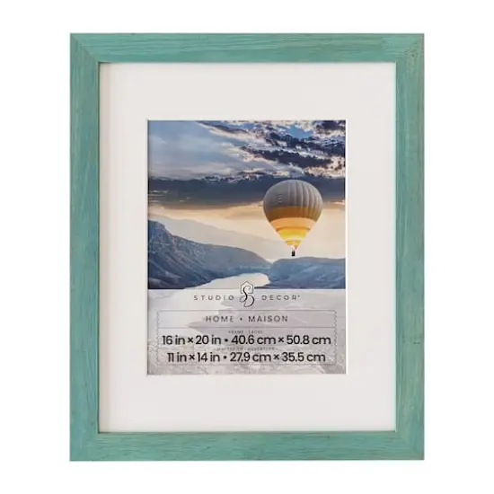 Home Turquoise Wash Frame with Mat by Studio D&eacute;cor&reg; {1}