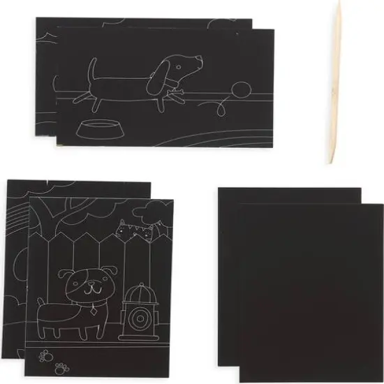 OOLY Mini Scratch & Scribble Playful Pups Art Kit {4}