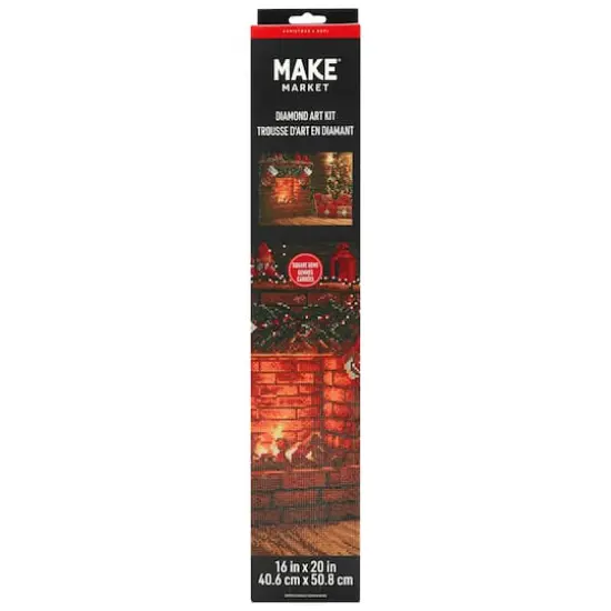 16" x 20" Fireplace Diamond Art Kit by Make Market&reg; {1}