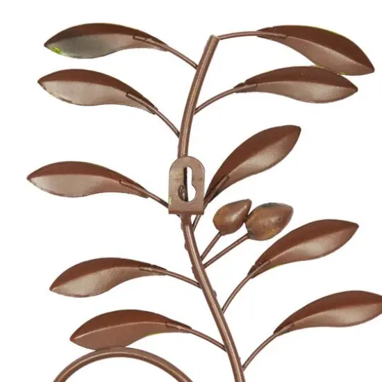 Green Metal Traditional Leaves Wall D&eacute;cor Set {5}