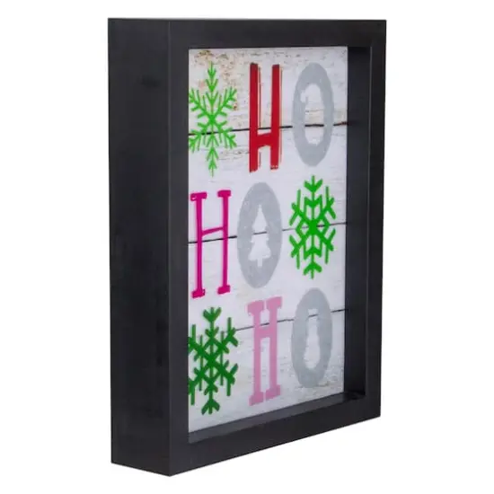 LED Lighted "HO HO HO" With Snowflakes Christmas Wall Art {4}