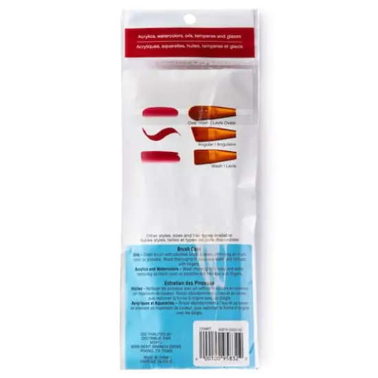 Craft Smart® Large Brush Variety Set Golden Taklon, 3 Pieces {6}