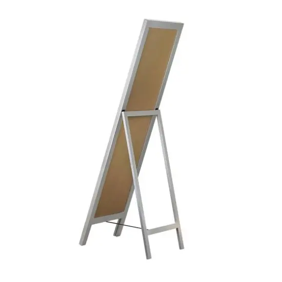 Head West Brushed Nickel Full Size Free Standing Easel Dressing Mirror - 18" x 64" {7}