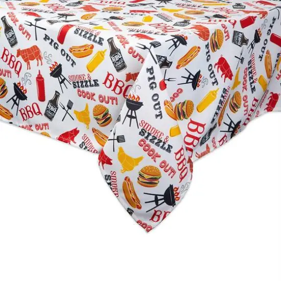 BBQ Fun Print Outdoor Tablecloth 60" x 84" {6}