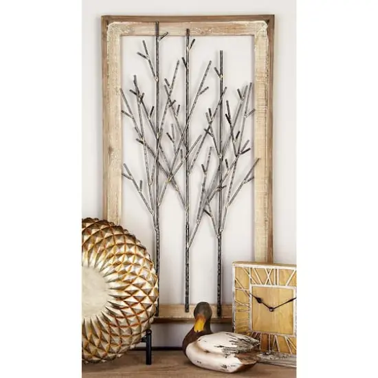 36" Brown Metal Contemporary Wall D&eacute;cor {6}
