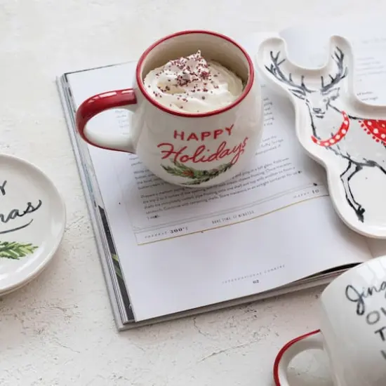 Hello Honey® 16oz. Animal & Holiday Sentiment Stoneware Mug Set {3}