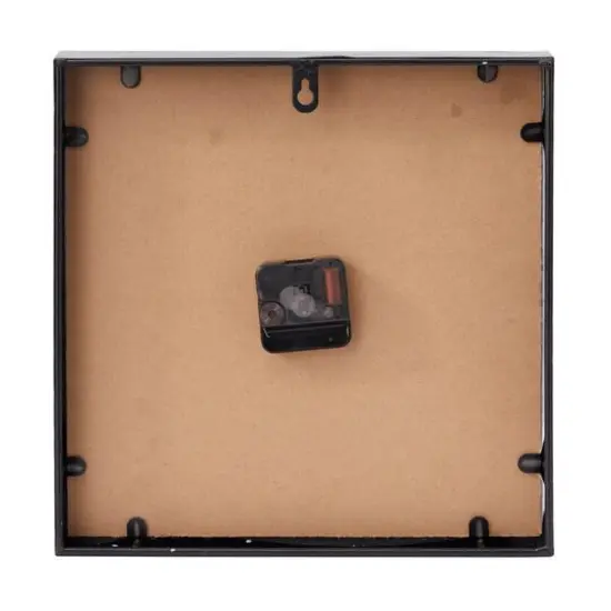 Black Metal Modern Wall Clock, 12" x 3" x 12" {5}