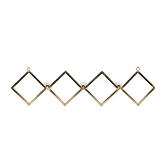 Set of 3 Gold Metal Glam Wall Hook, 17", 22", 33" {6}
