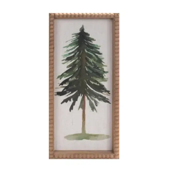 15.75in Framed Pine Tree Plaque Set {4}