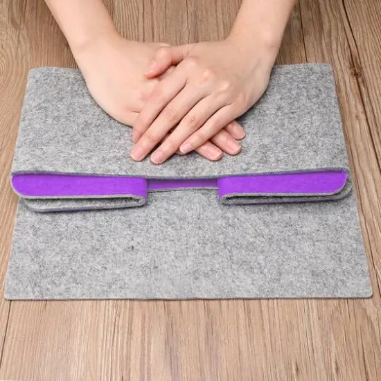 Welaxy Felt 3 Piece Collapsible Storage Bins Purple {7}