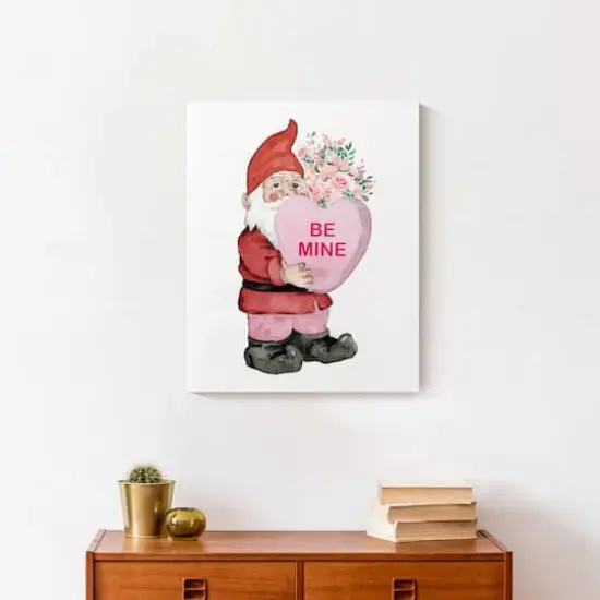 Be Mine Gnome Canvas Wall Art {5}