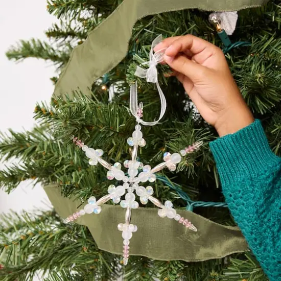 Creativity for Kids&reg; Beaded Snowflake Ornaments {9}