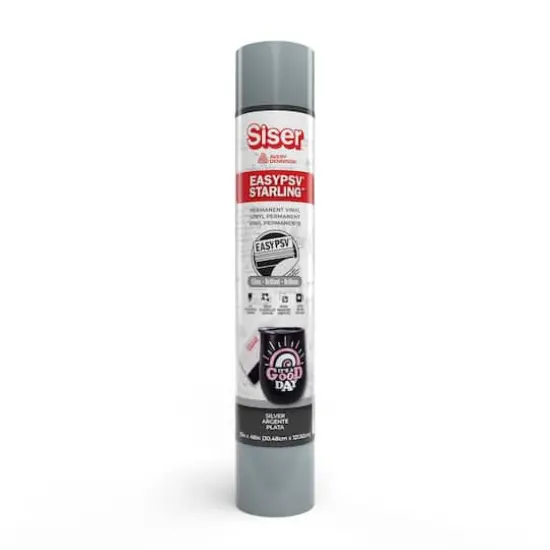 Siser&reg; EasyPSV&reg; Starling&trade; Glossy Permanent Adhesive Vinyl by Avery Dennison Silver {3}