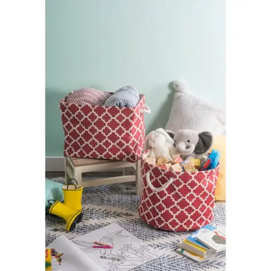 DII&reg; Small Rectangle Lattice Polyester Bin Rust {5}