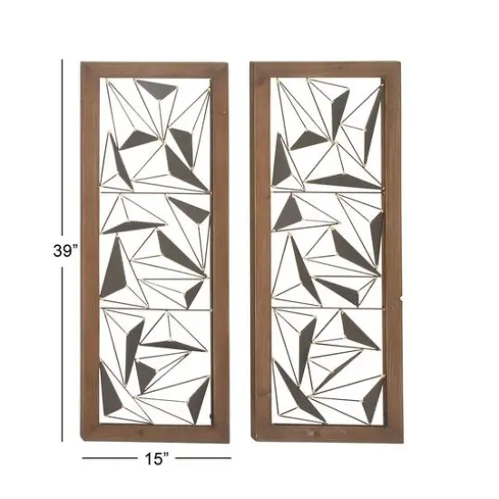 Black & White Geometric Metal Wall Art Set, 2ct. {6}