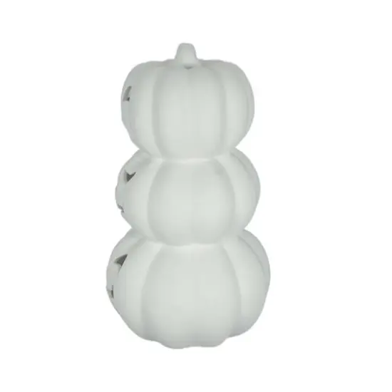 7.75" DIY Ceramic LED Stacked Jack-o'-Lanterns D&eacute;cor by Make Market&reg; {7}