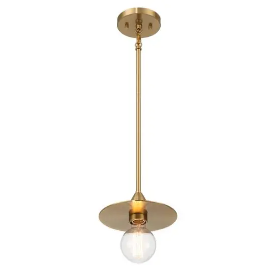 Hello Honey&reg; Daisy Brushed Gold Mini Modern Exposed Bulb Metal Ceiling Light {6}