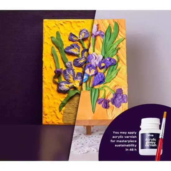 OKTO Sensory Art 3D Vincent Van Gogh Irises Clay Painting Kit {5}