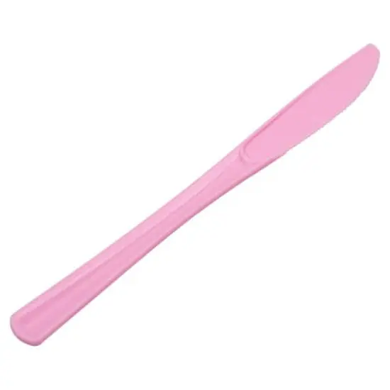 JAM Paper Premium Utensils Plastic Knives Party Pack, 48ct. Light Baby Pink {4}