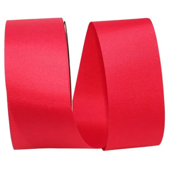 The Ribbon Roll 2.25" x 50yd. Grosgrain Allure Solid Ribbon Hot Red {1}