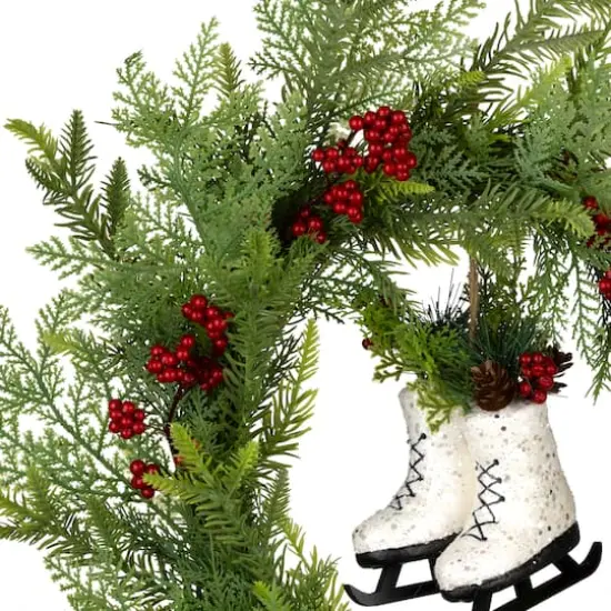 22" Winter Skates Wreath {4}