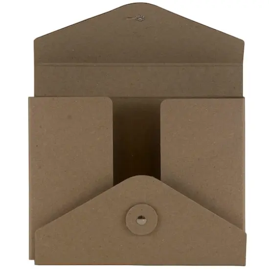 JAM Paper Brown Kraft Button & String Tie Closure Portfolio, 5.25" x 6.75" {5}