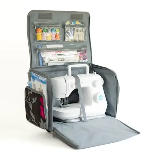 Everything Mary Gray & Red Floral Rolling Tote {6}