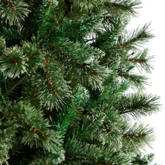 10ft. Pre-Lit Wisconsin Snow Tip Pine Artificial Christmas Tree, Clear LED Lights {6}