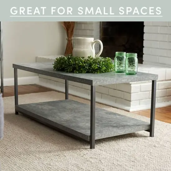 Household Essentials 39" Jamestown Coffee Table Gray {11}